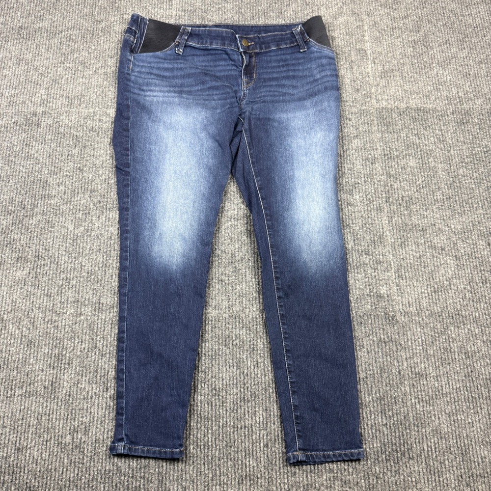 Isabel by Ingrid & Isabel Maternity Skinny Jeans Blue Size 12 Side Panel Denim